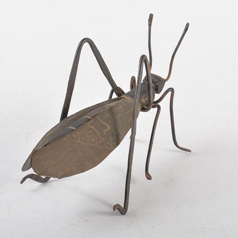 時代金工　古鉄　鈴虫　飛蝗　置物　V　R5581