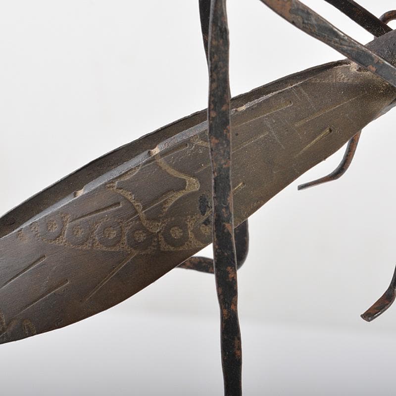 時代金工　古鉄　鈴虫　飛蝗　置物　V　R5581