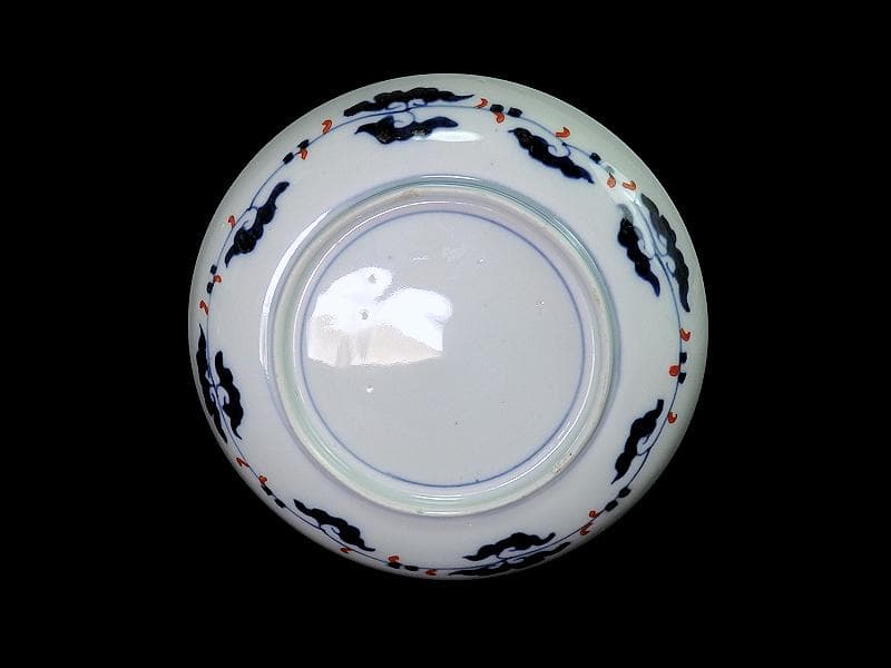 古伊万里　色絵　松竹梅に団龍紋の図　５寸皿　５枚　C657AS-CQk