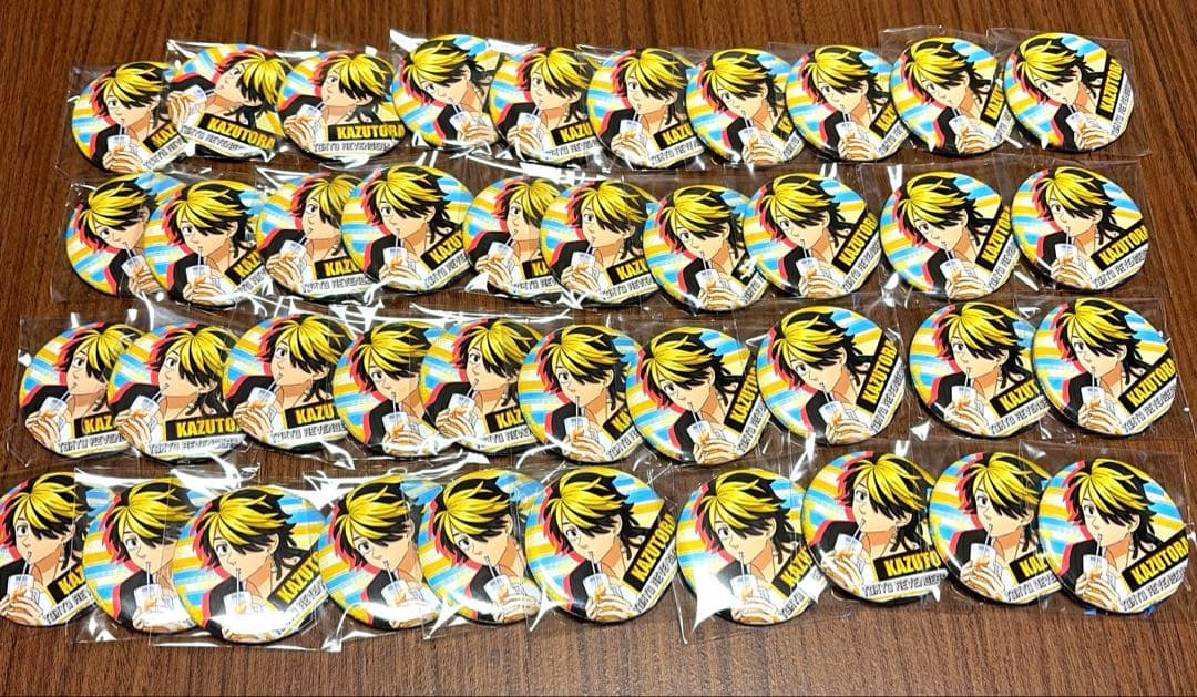 東リべ 一虎 まねきねこ 缶バッジ 40個