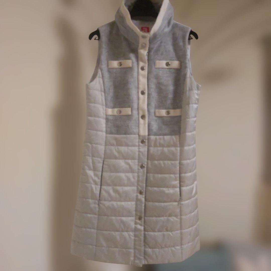 アルチビオ グレー ホワイト 中綿入りベスト
