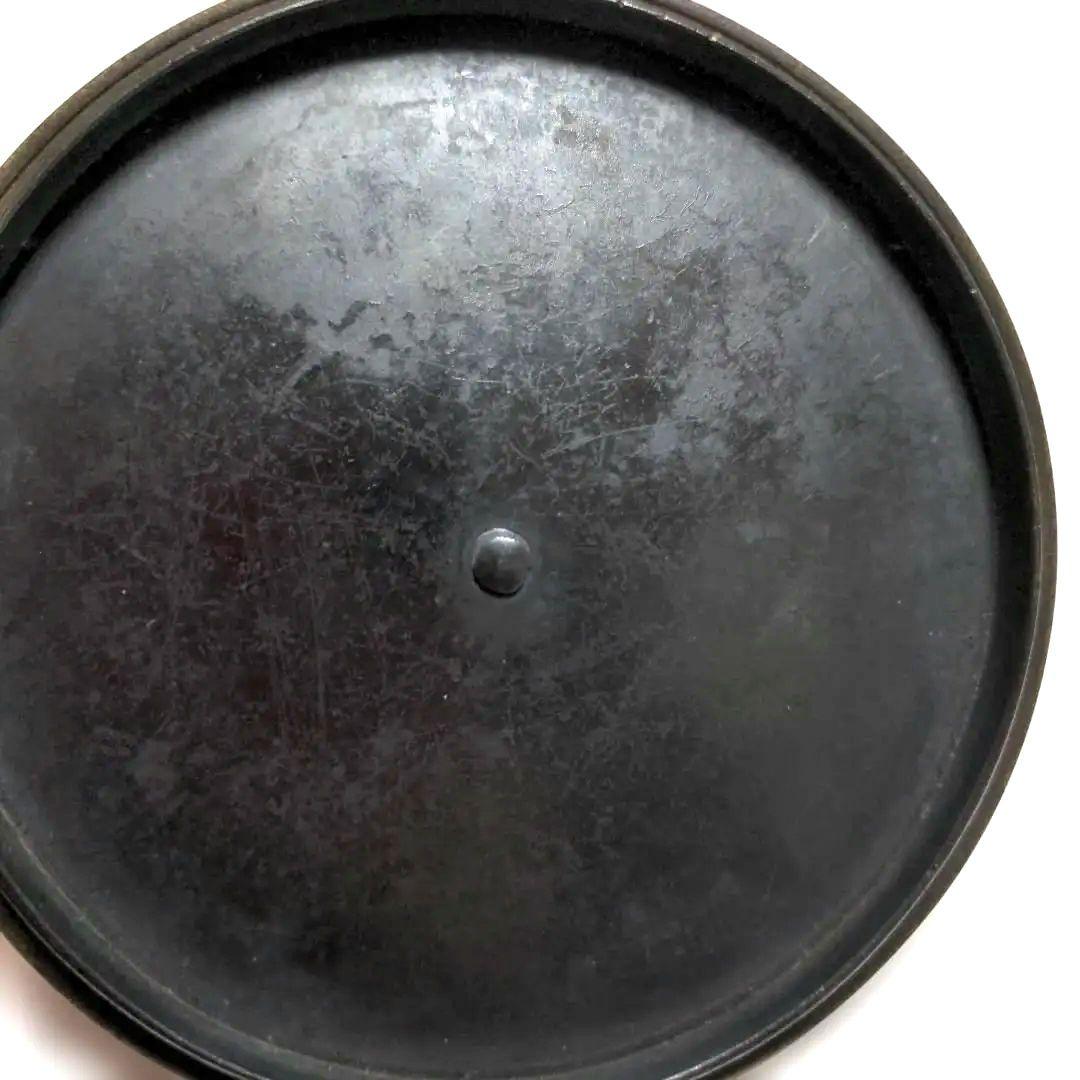 鉄瓶の蓋　フタ　銅　唐草紋様