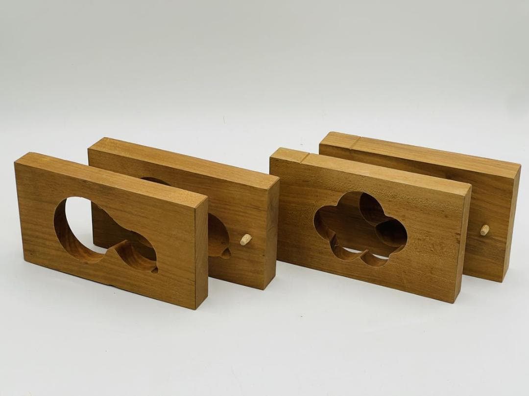 京都老舗「有次」製 上質和菓子木型 2種 美品 菓子型 お菓子