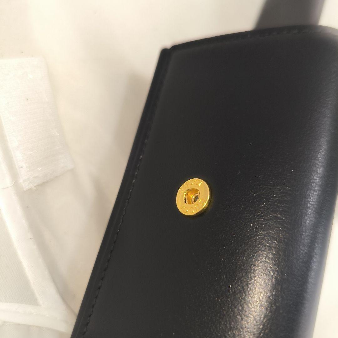 新品　グッチ ヴィンテージロゴ キーケース レザー ブラック