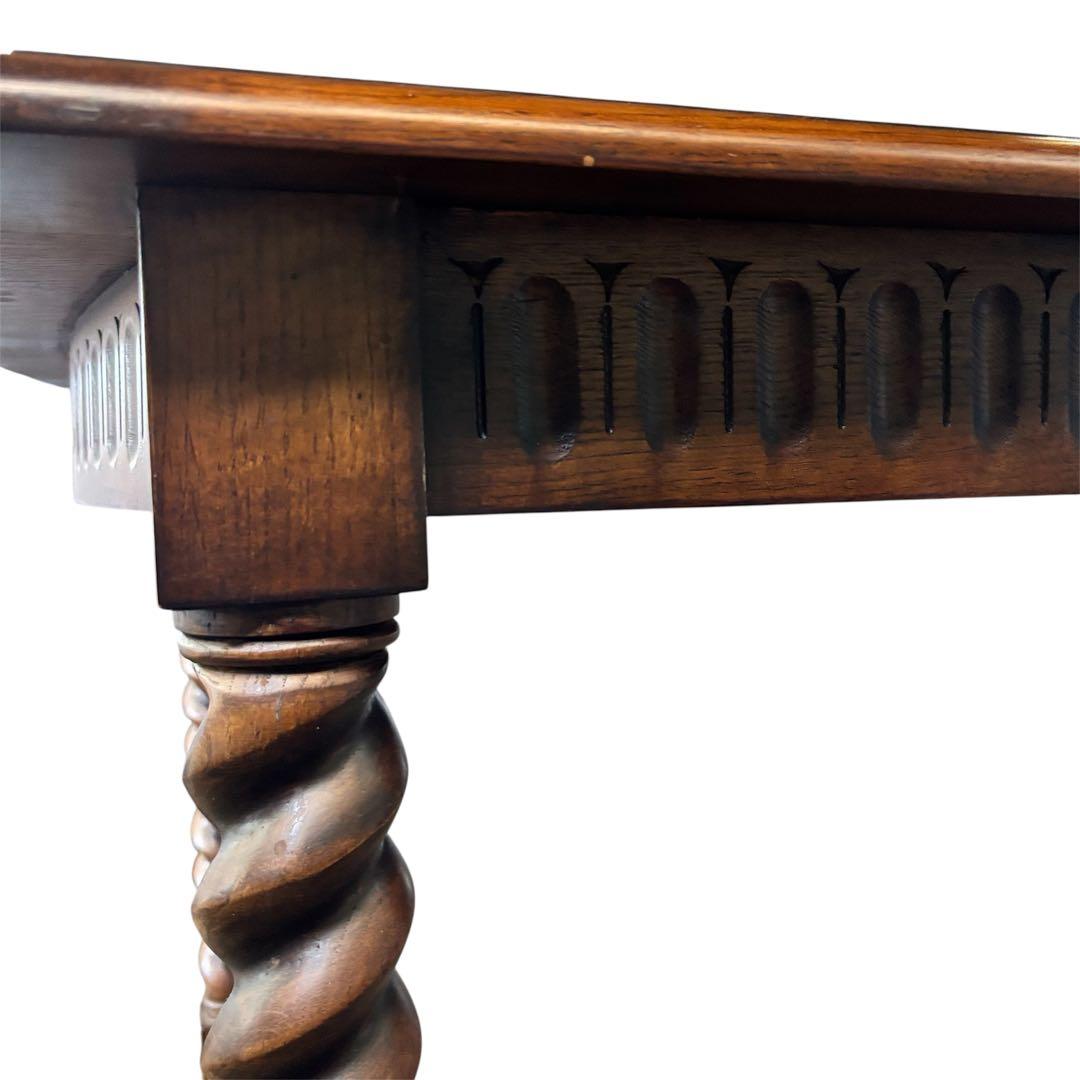 ダイニングテーブル ネジリ脚角 食卓テーブル 145cm アンティーク