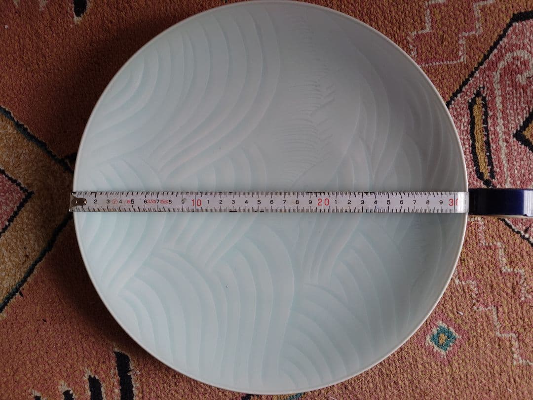 塚本快示　人間国宝　31cm青白磁　大皿