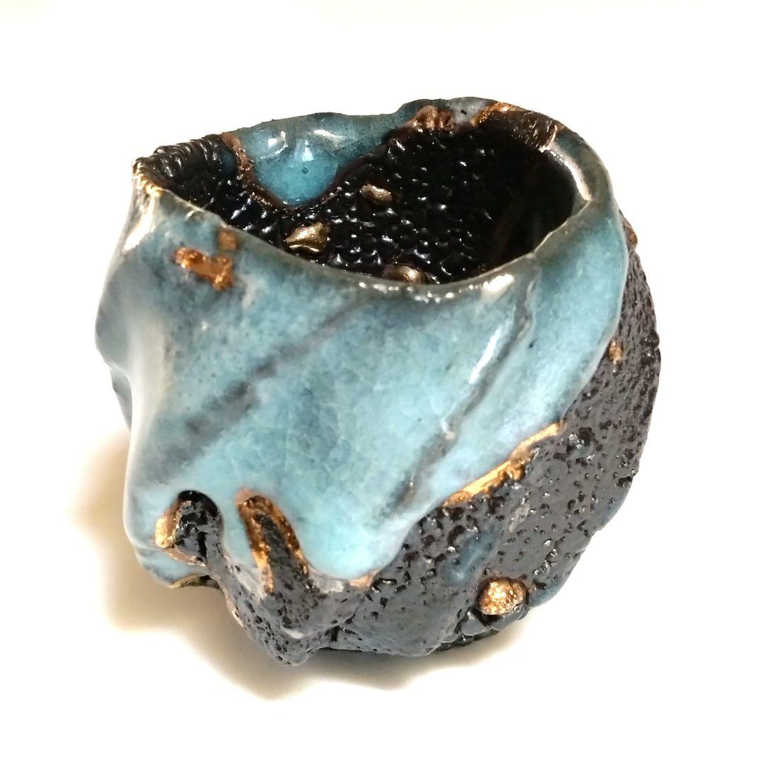 市川透　céladon（青磁）ぐい呑　未使用　共箱　備前　酒器