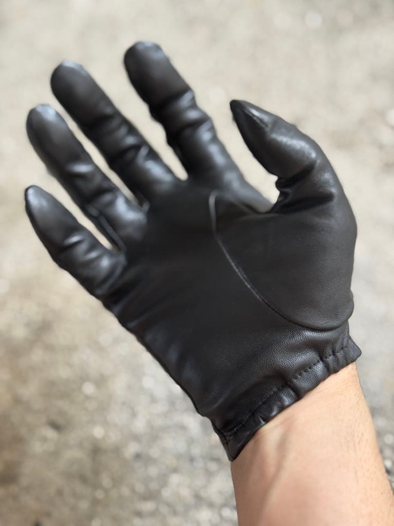 希少 Tough Gloves 革手袋 レザーグローブ 警察官 黒 レザー手袋