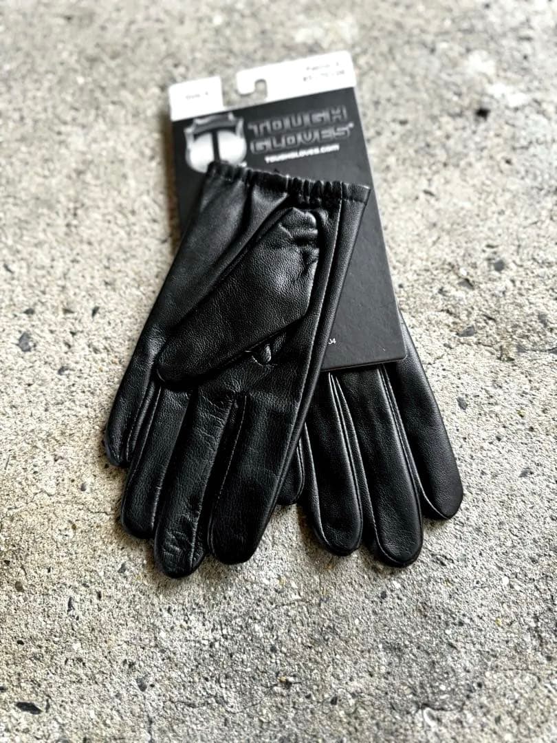 希少 Tough Gloves 革手袋 レザーグローブ 警察官 黒 レザー手袋