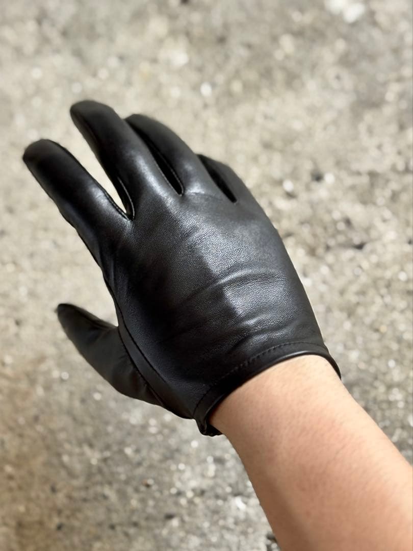 希少 Tough Gloves 革手袋 レザーグローブ 警察官 黒 レザー手袋