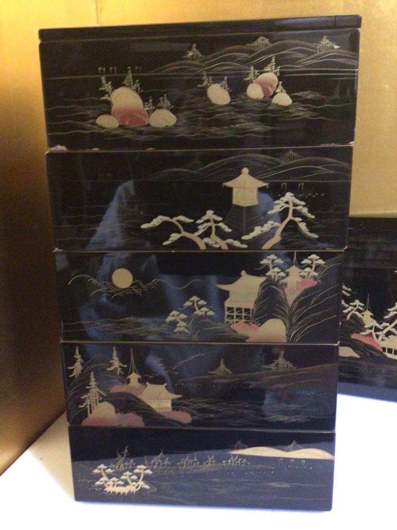 豪華蒔絵 五段重箱 二枚蓋