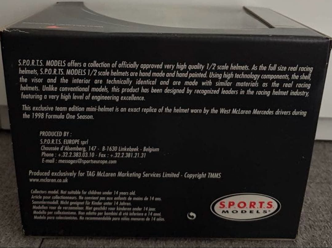 1/2 ヘルメット M.ハッキネン マクラーレン
