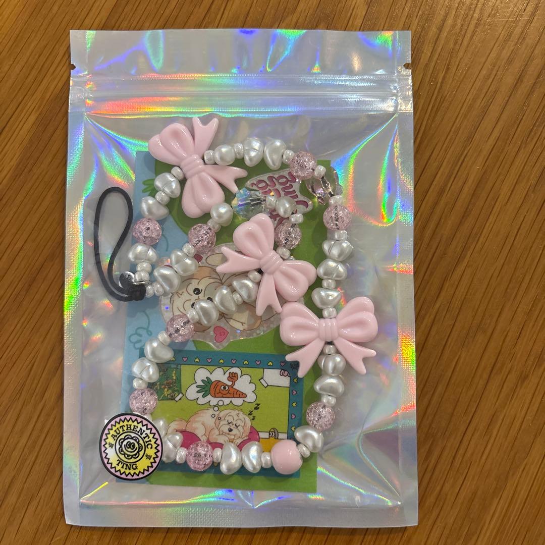 【正規品】String Ting ストリングティング　ストラップ　ピンク　リボン