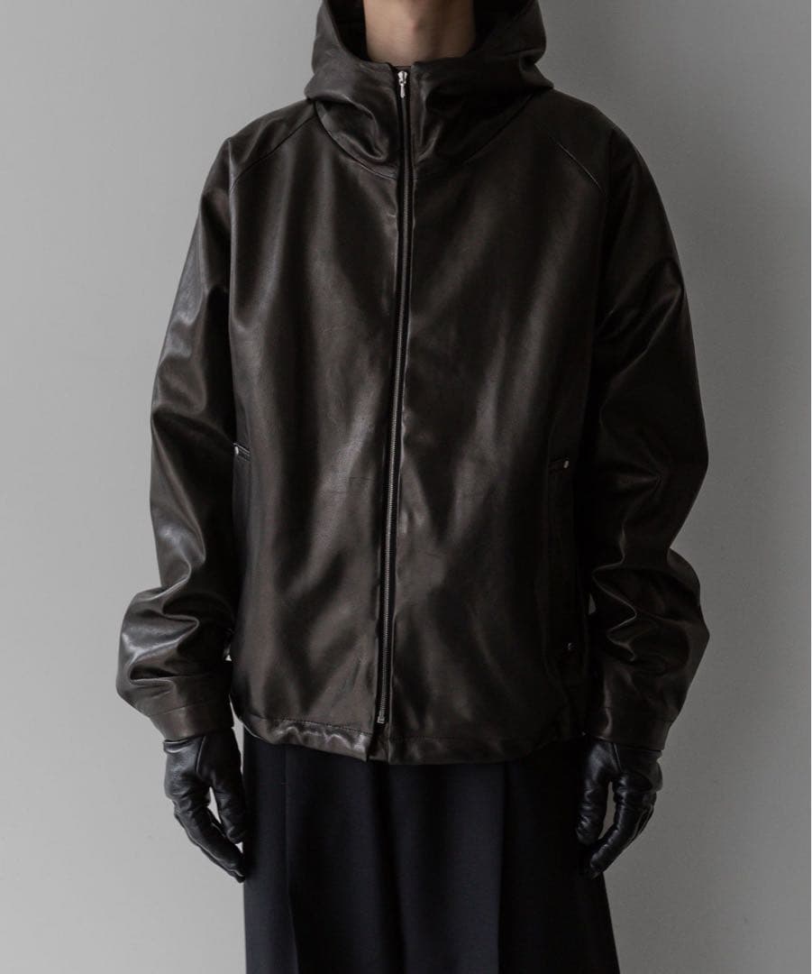 ジャケット・アウター 24SS ssstein Leather Hooded Short Jacket