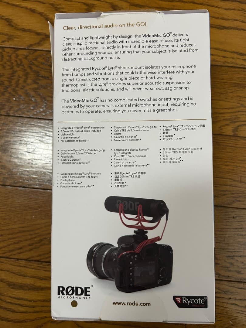 RØDE VIDEOMIC GO マイク