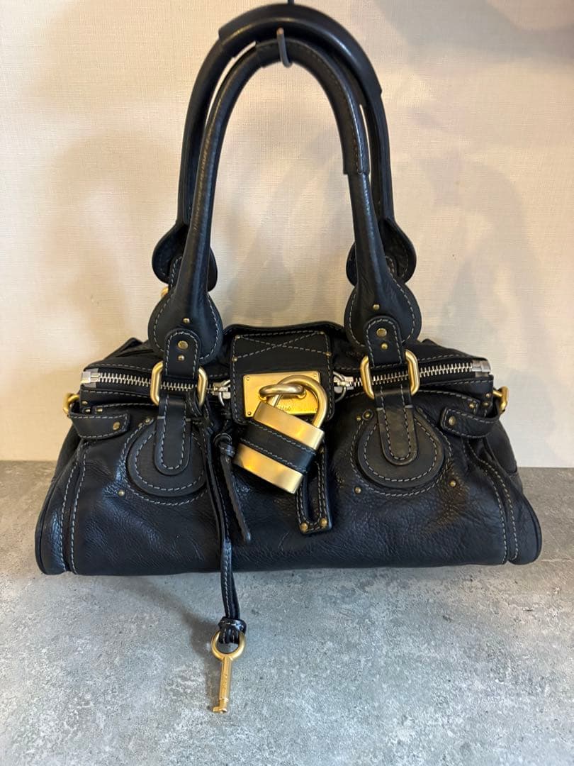 【美品】【即日発送手続】Chloé パディントン ハンドバッグ黒　クロエ