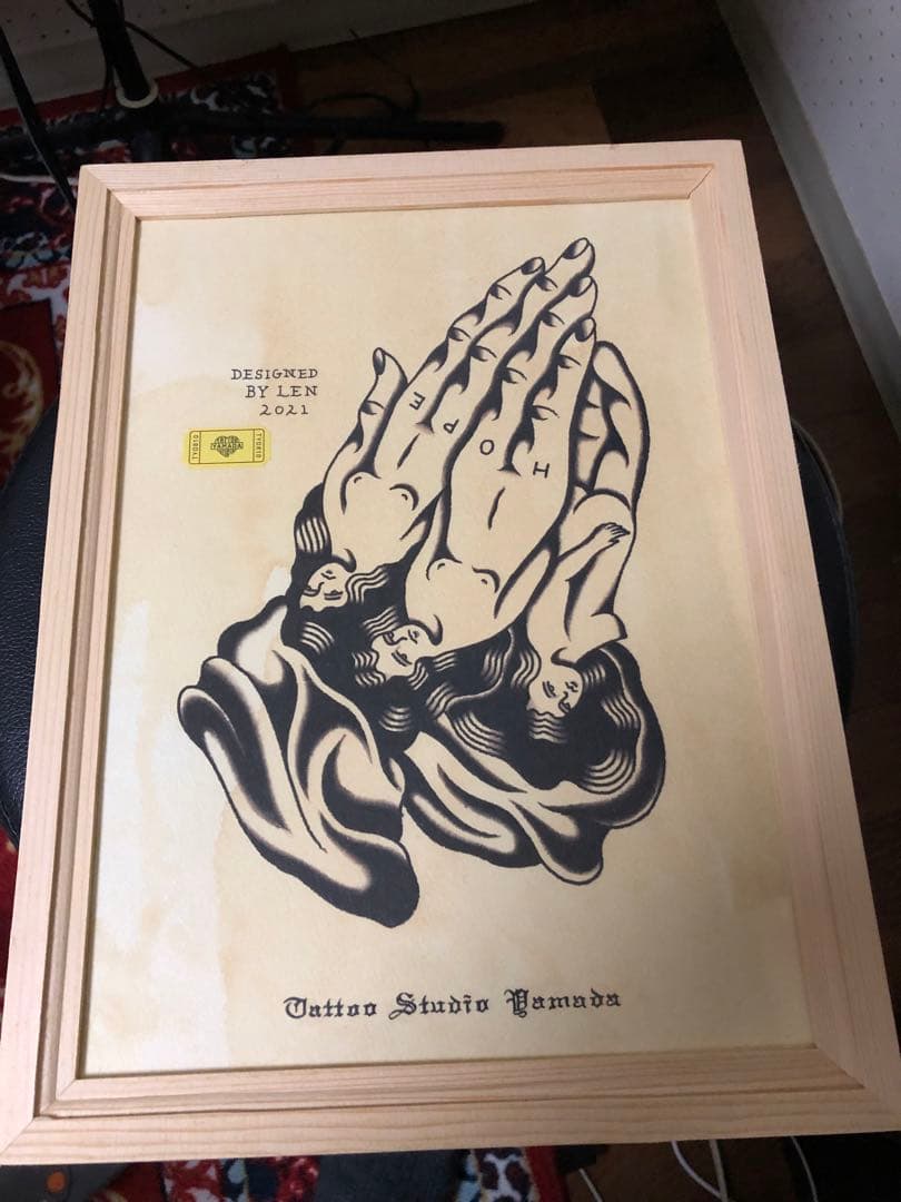TATTOO FLASH POSTER【 Praying Hands 】