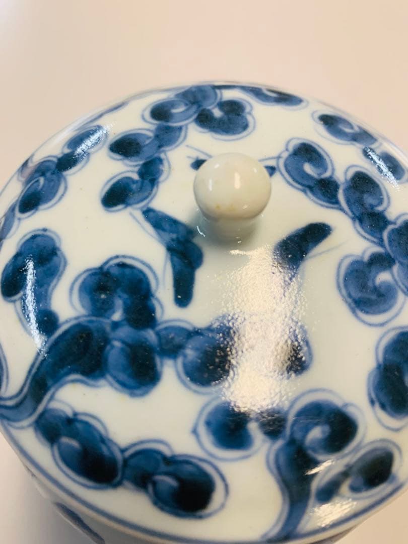 中国清時代染付(青花)お壺