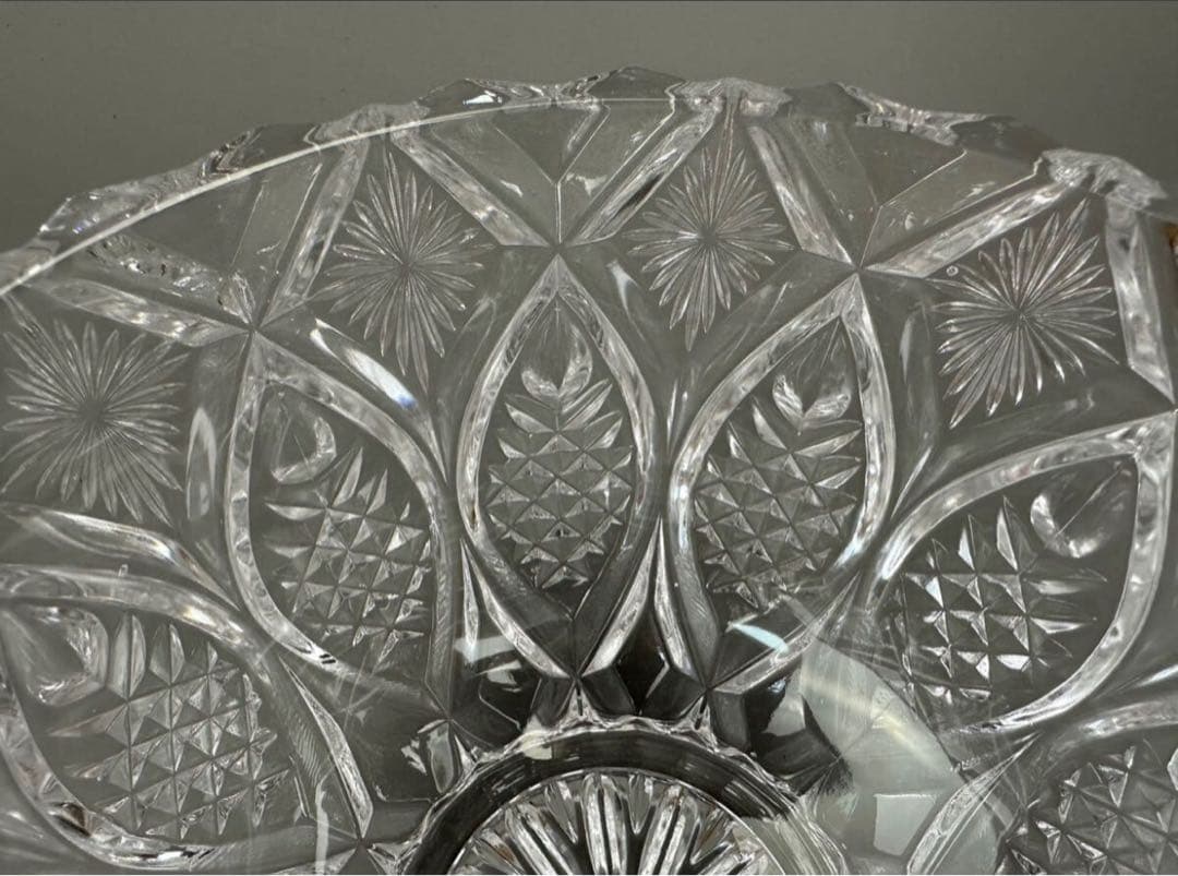 茶道具 江戸切子 義山 鉢 水指 箱入り ギヤマン ガラス 硝子 工芸 民藝