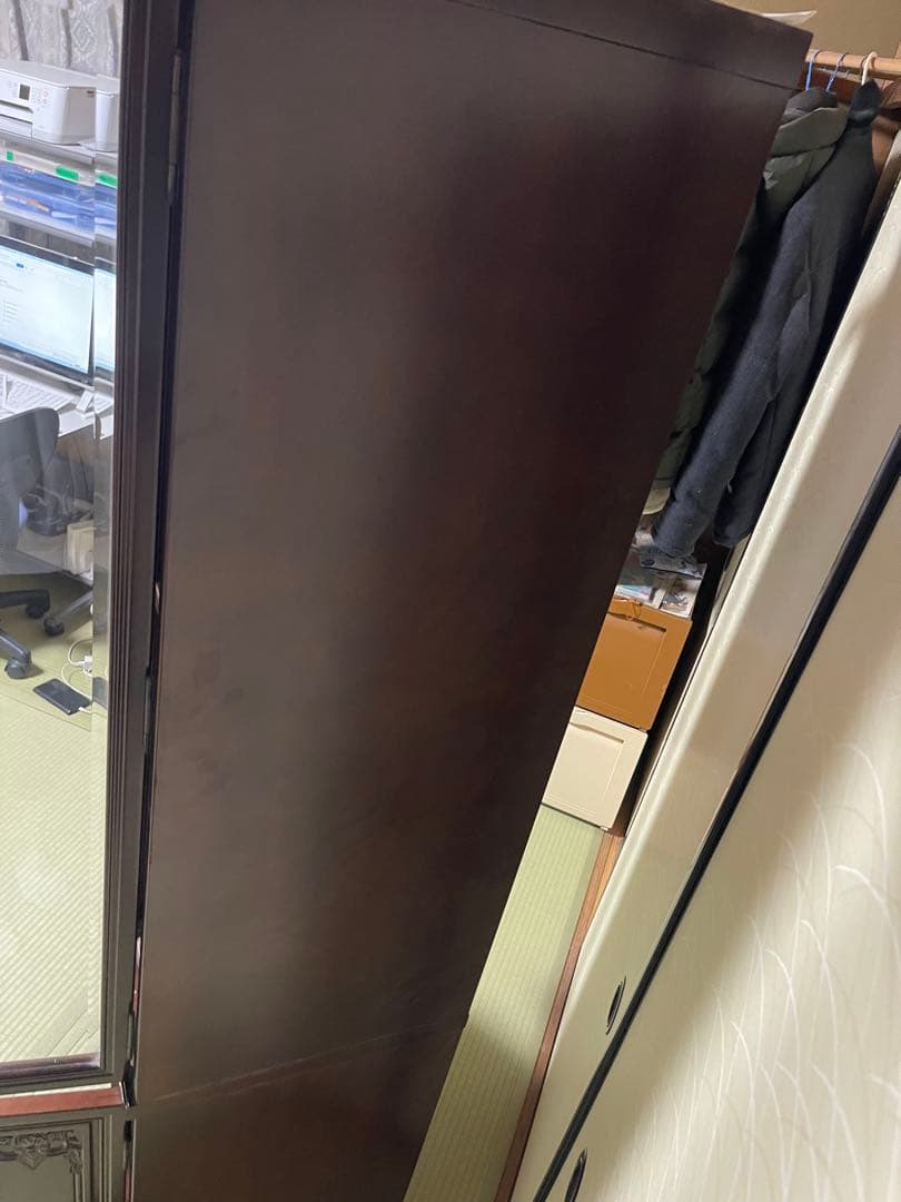 【貴重品】昭和レトロ 木製アンティーク調 ディスプレイキャビネットガラスケース