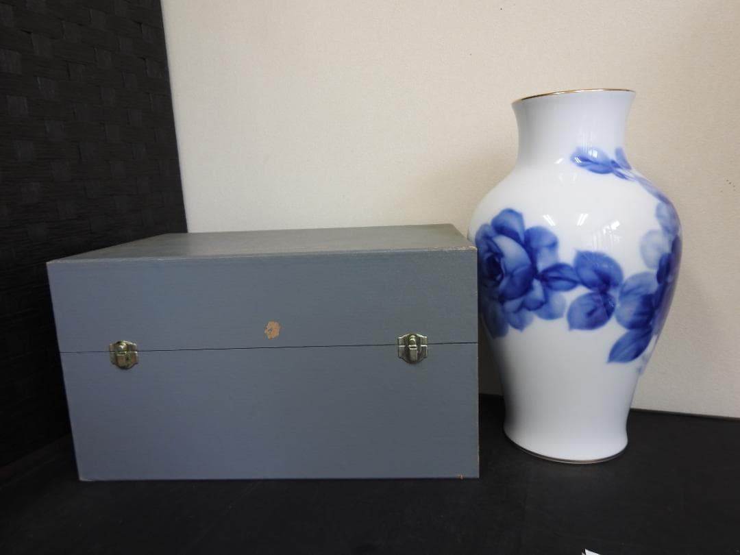 大倉陶園花瓶　未使用　共箱　MA741