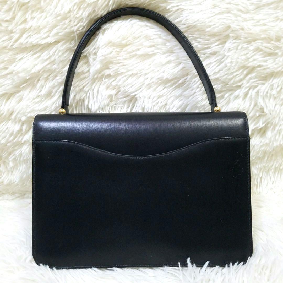 【極美品】傳濱野 ハンドバッグ フォーマル レザー ゴールド金具 黒