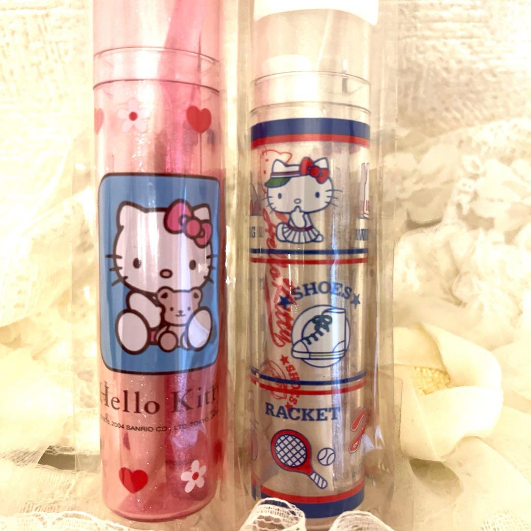 レア‼️レトロデザイン‼️キティ歯ブラシセット丸筒2デザインセット