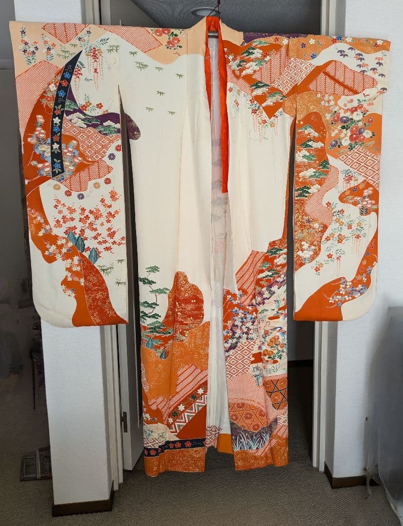 三越　振袖　古典柄　長襦袢/小田急百貨店　帯　黒に金糸/　成人式　謝恩会　結婚式