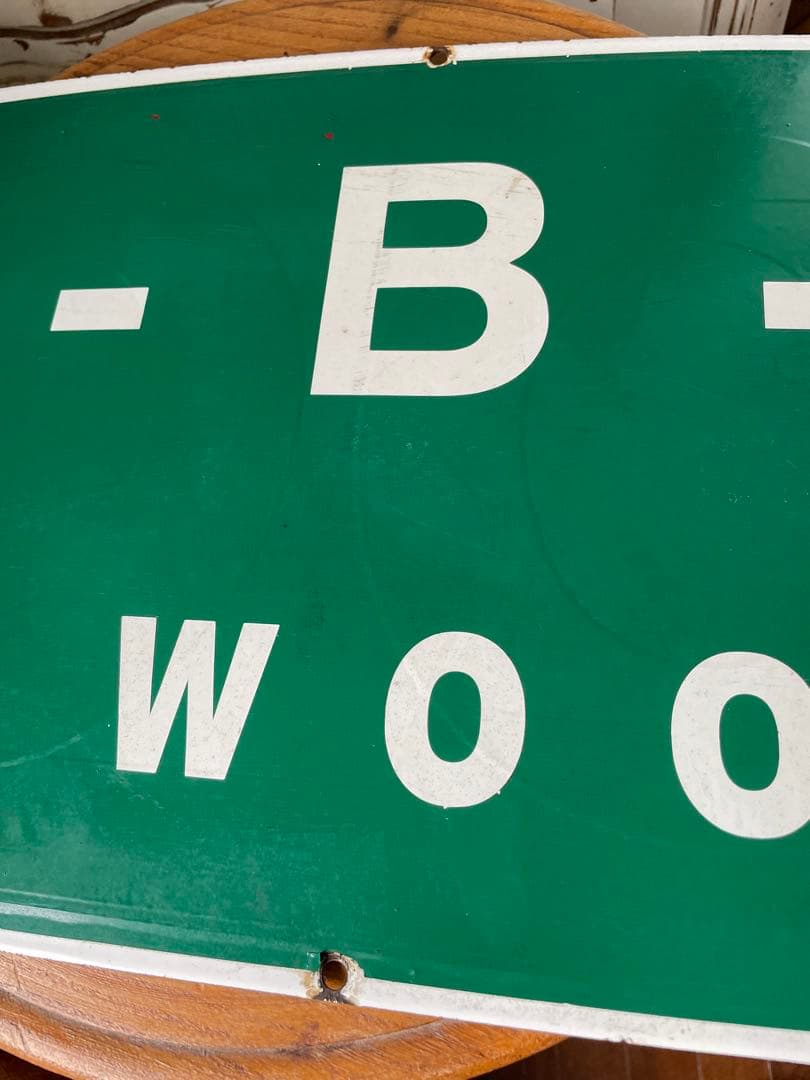 アンティーク　ホーロー　サイン　プレート　グリーン　看板　アメリカ　特大　レア