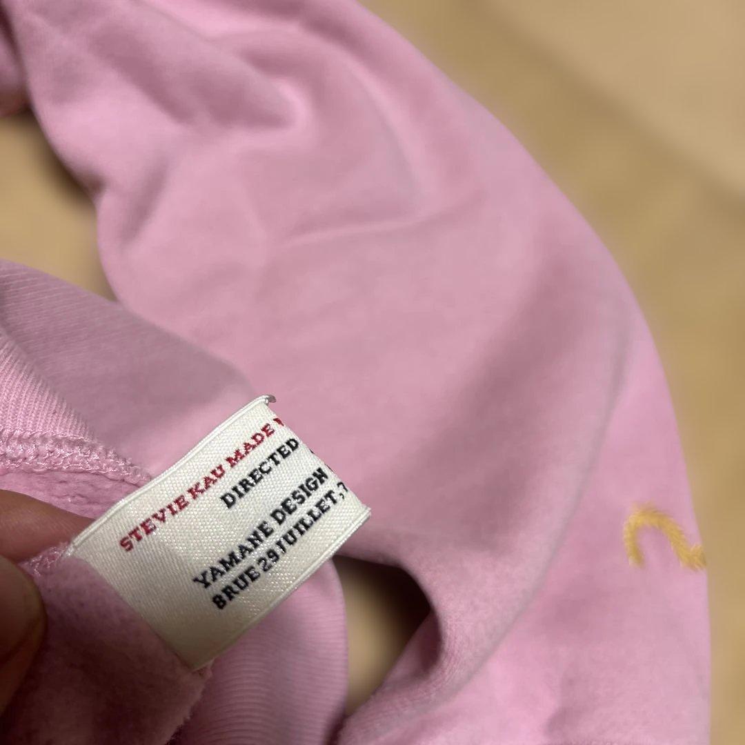 Evisu ピンク パーカー Y2K 短丈 カモメ刺繍