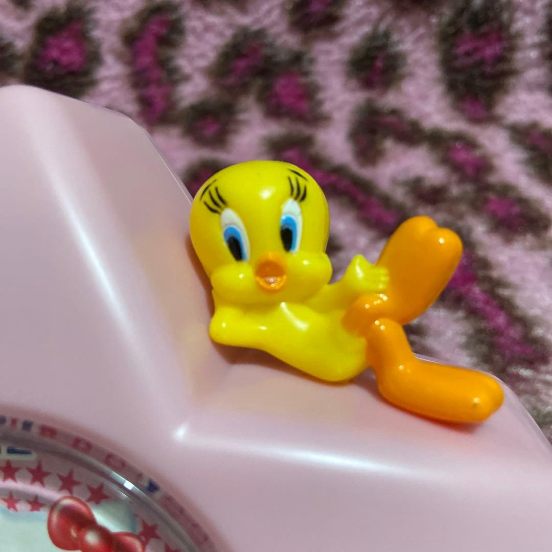 ハローキティ×トゥイーティー　レトロ　小僧寿し　お星さま時計　未使用