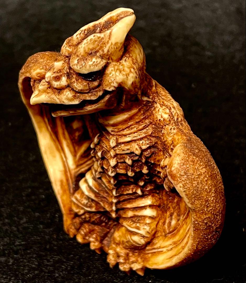 東宝怪獣根付　ラドン（初代）　木札　木箱付き　ゴジラ　未使用品