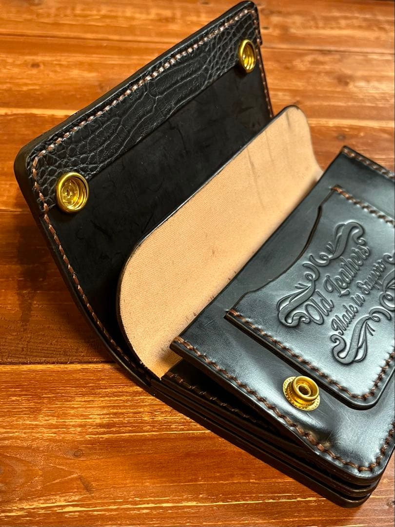 【K.A.Z】オーダー クロコダイル コードバン トラッカーウォレット