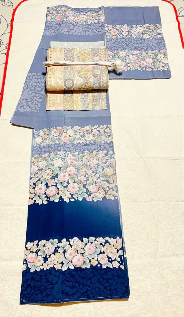 訪問着フルセット　辻ヶ花　作家　落款　正絹　絞り　ぼかし　入学式　結婚式