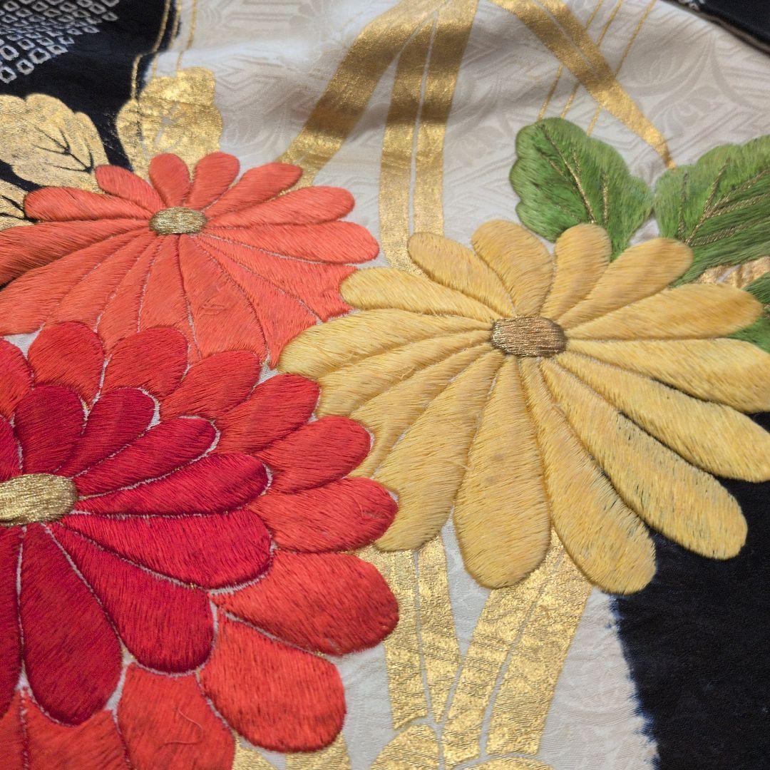 古典柄の正絹振袖　着物リメイク　3枚セットです