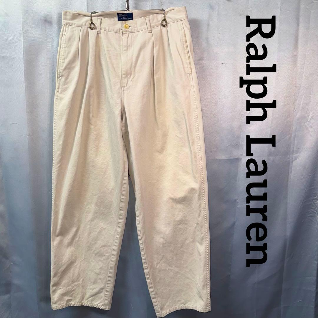 90s USA製 ポロラルフローレン チノパン ベージュ W33