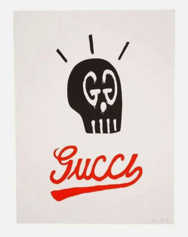 GUCCIGHOST Life is GR8 skull 版画　本物