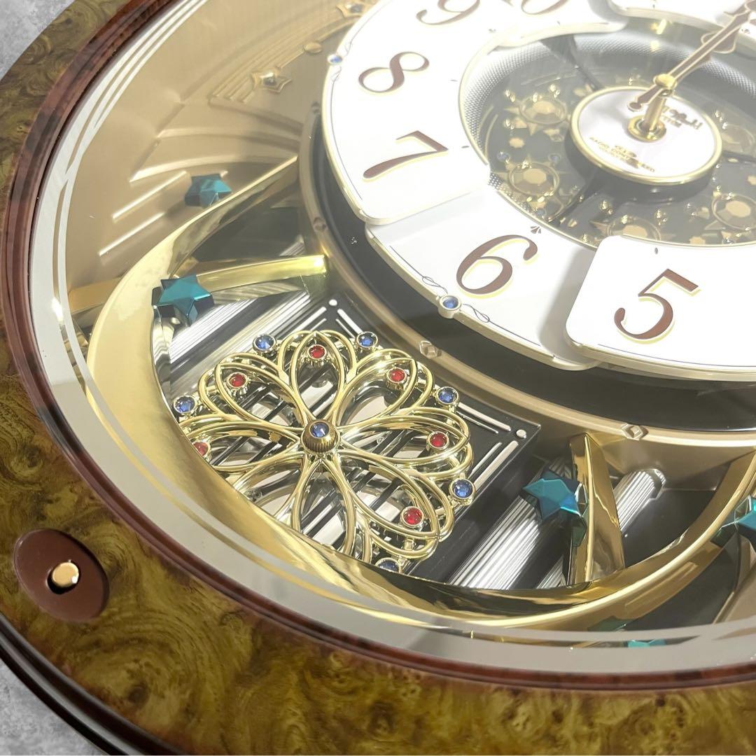 リズム からくり時計 スモールワールドブルーム 4MN499RH