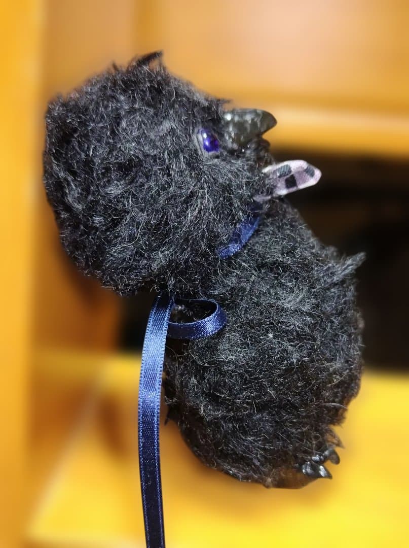 子ガラス　カラスのヒナ　ドール　テディベア　ぬいぐるみ