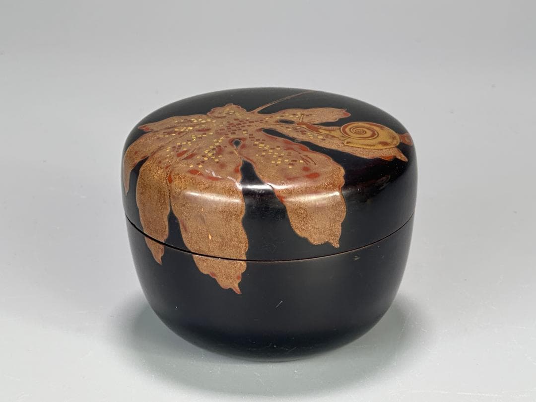 茶道具　棗　時代棗　紅葉文棗　古棗