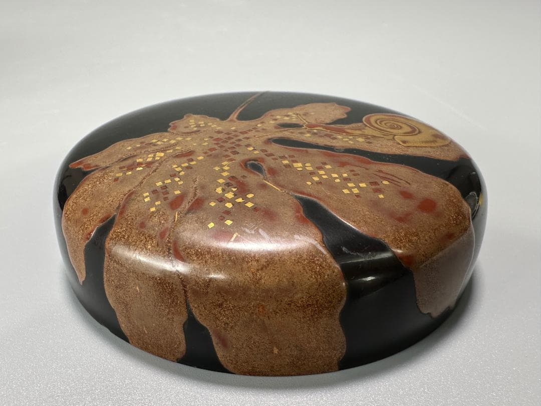 茶道具　棗　時代棗　紅葉文棗　古棗