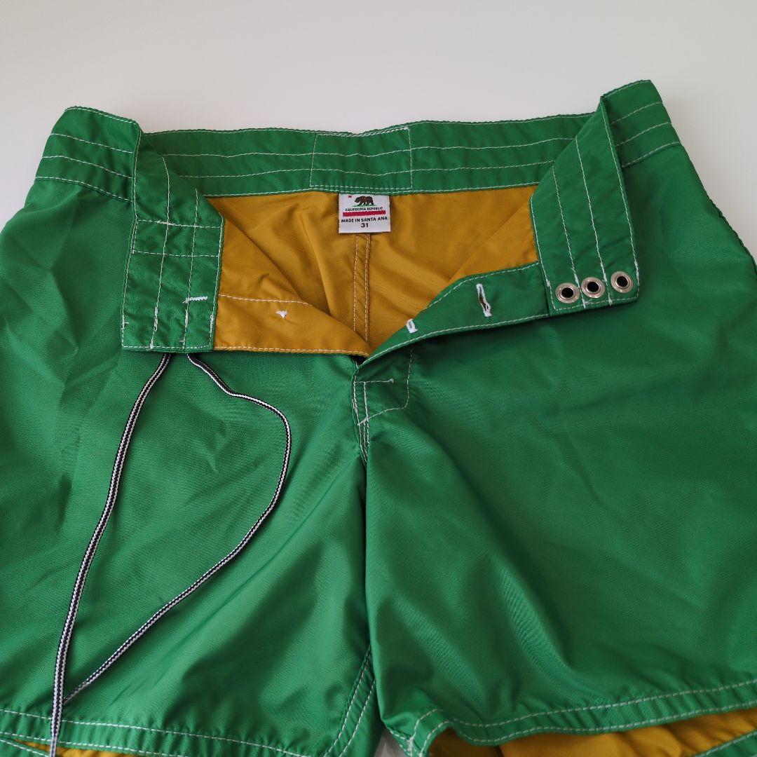 birdwell 緑色の水着 ボタン付き ドローコード