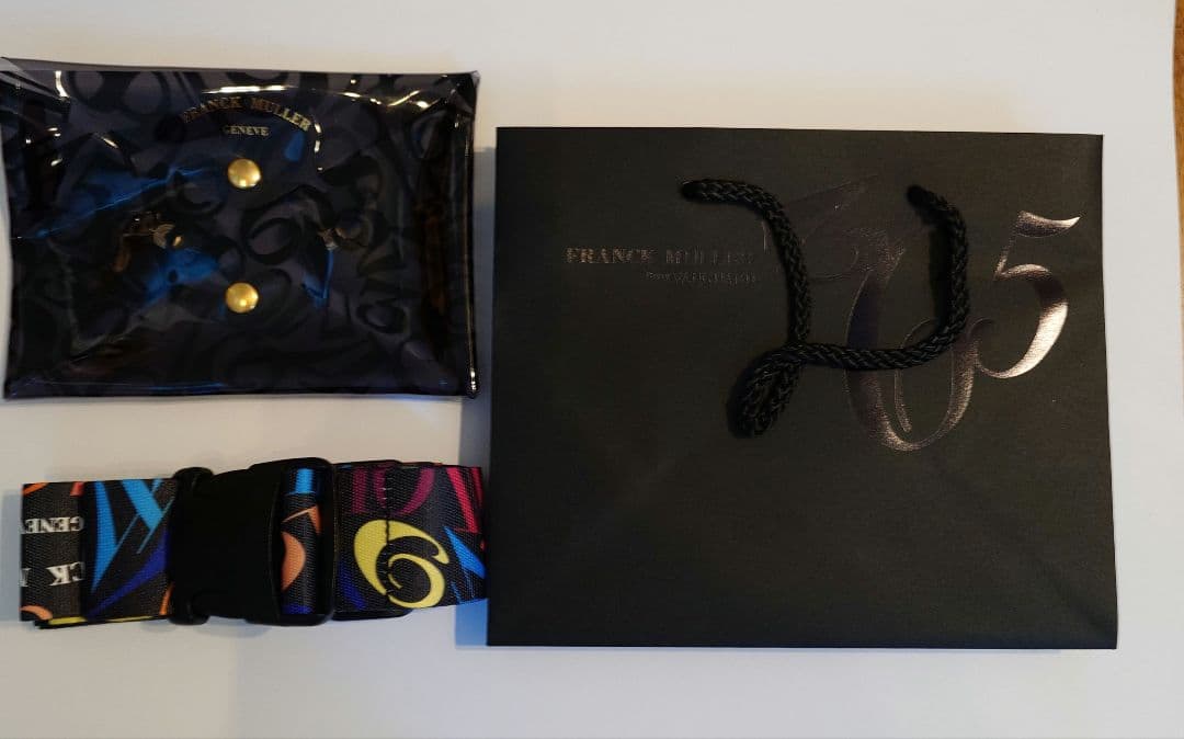 新品FRANCK MULLER フランクミュラー スーツケースベルト ポーチ付