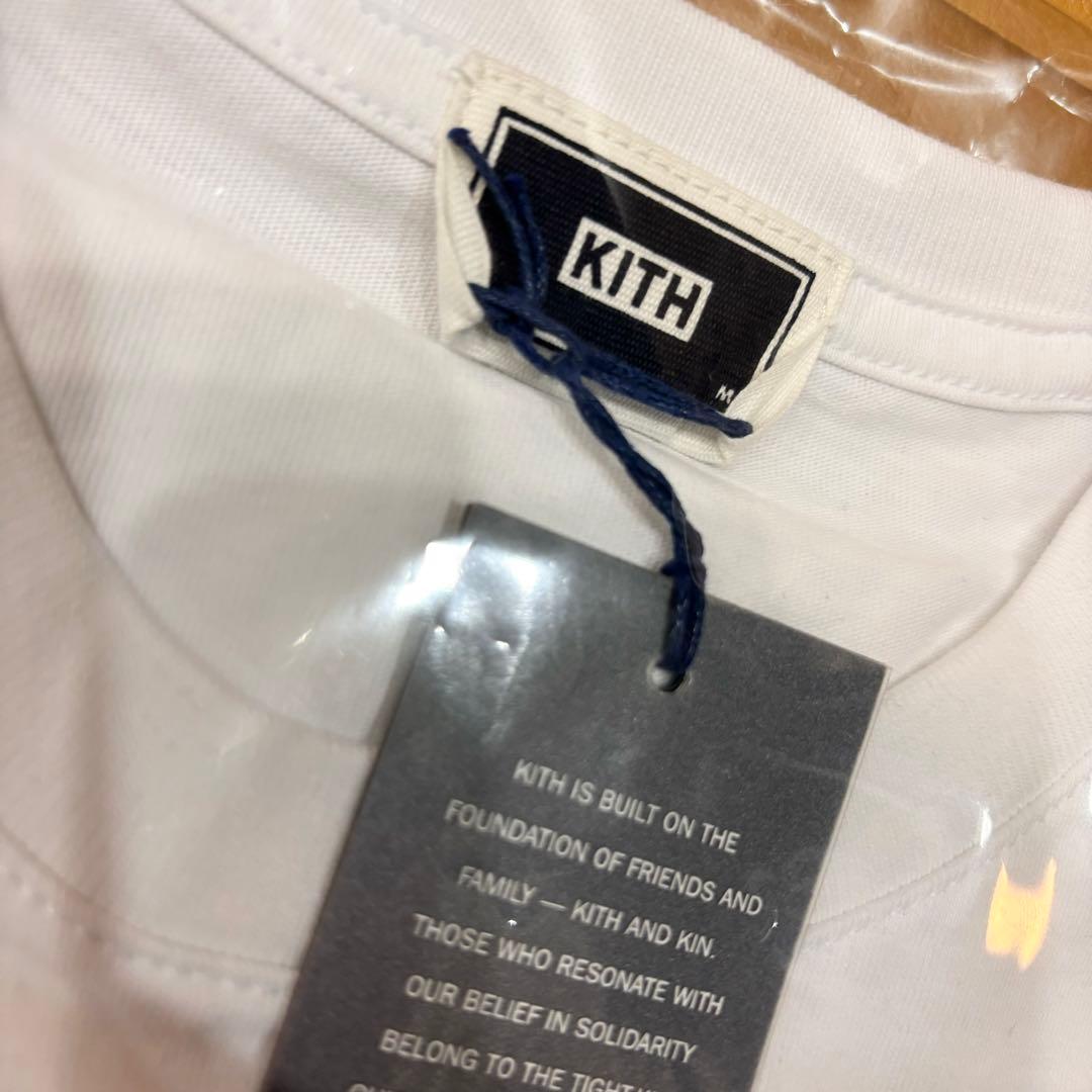 新品　KITH　立体感のあるパフプリント仕様　合わせ易い希少な赤ボックスロゴＴ