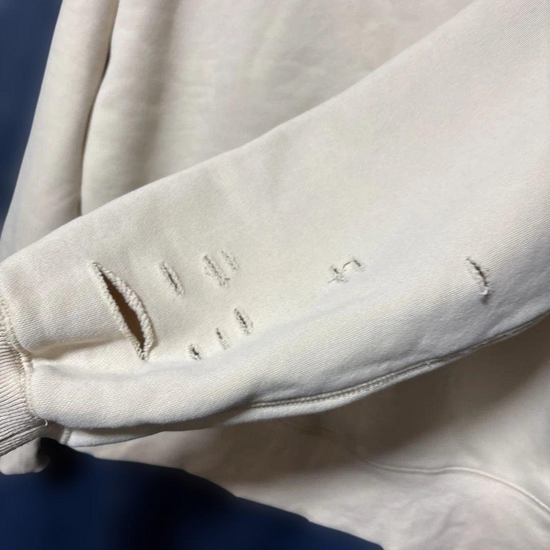 ☆セールRULE THE FATE ダメージ加工 裏起毛スウェット ベージュ