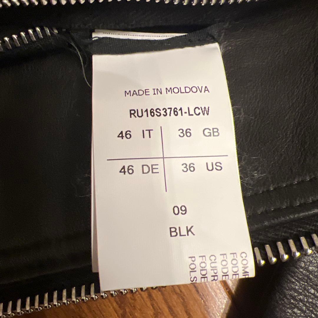 Rick Owens リックオウエンス　インターシャ レザージャケット