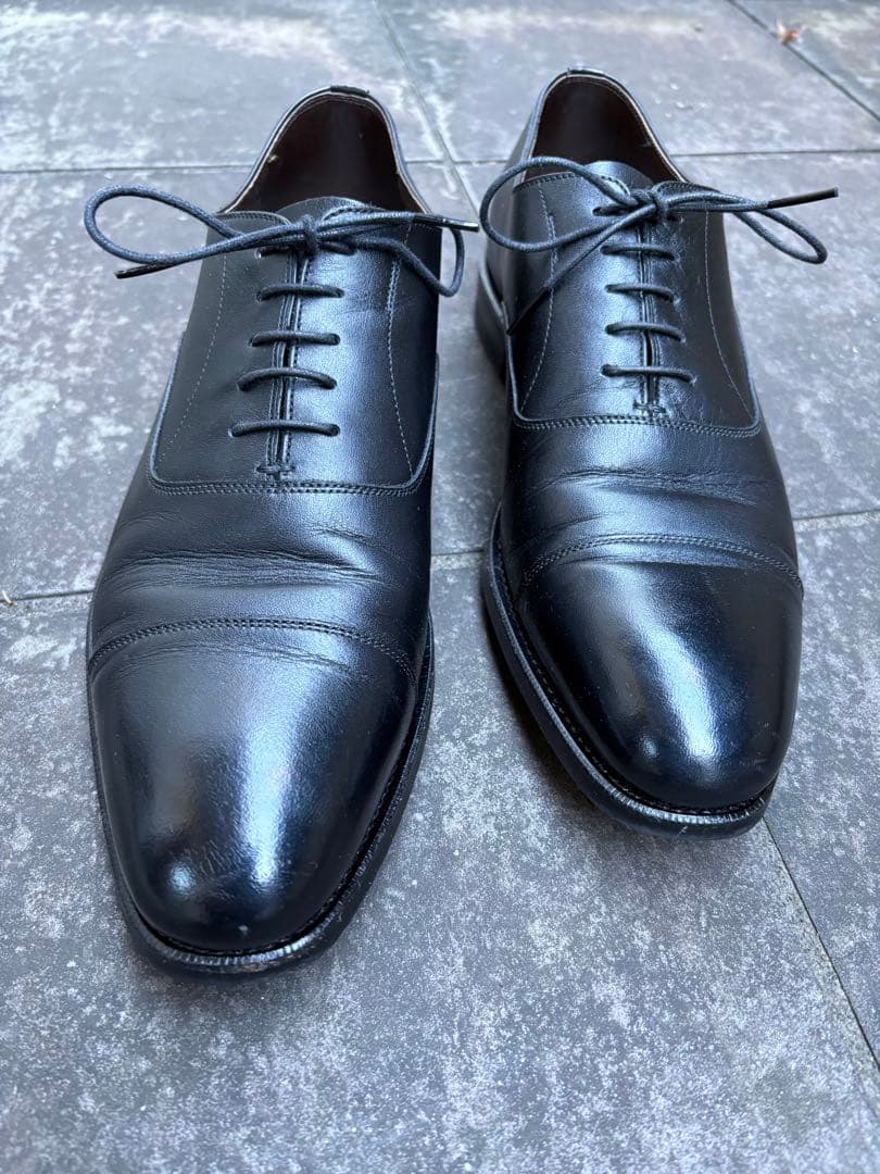ドレス　ビジネス　シューズ　内羽根　ストレートチップ　撥水　防水　大塚製靴　美品