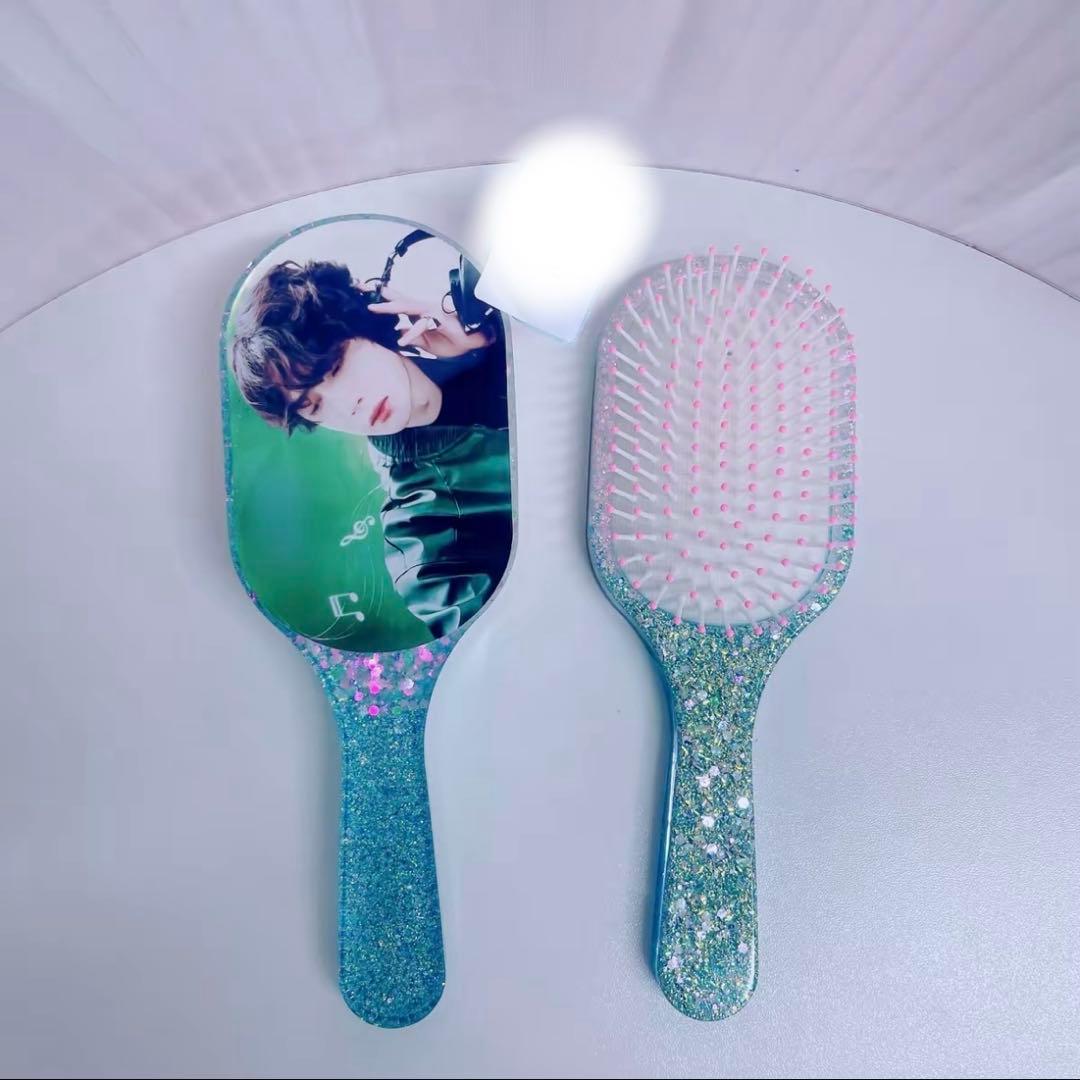 王一博 超大レジンエアークッション付きヘアブラシ　6点セット❣️確認用0119