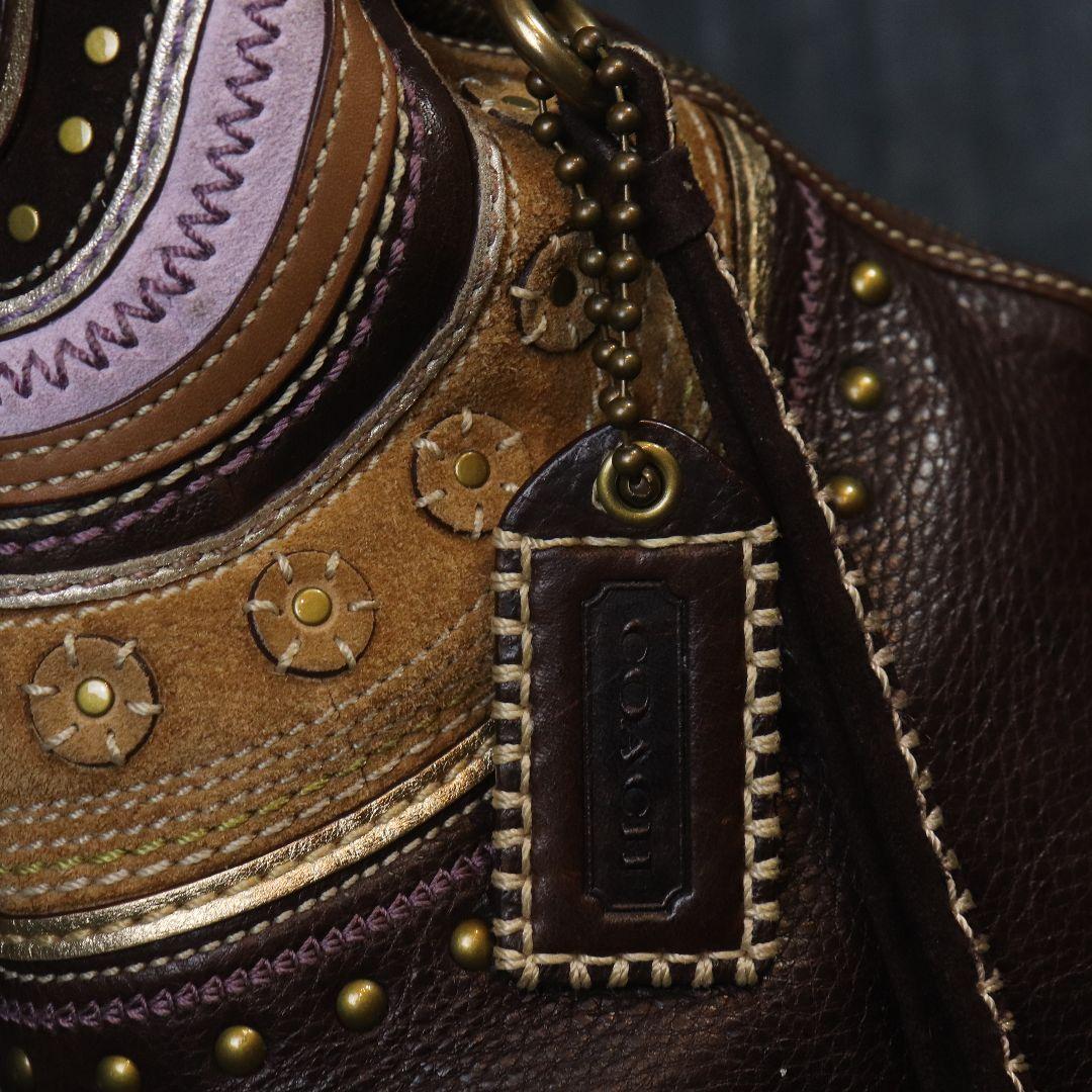 希少 COACH クロワッサン レザー ホーボー ワンショルダーバッグ