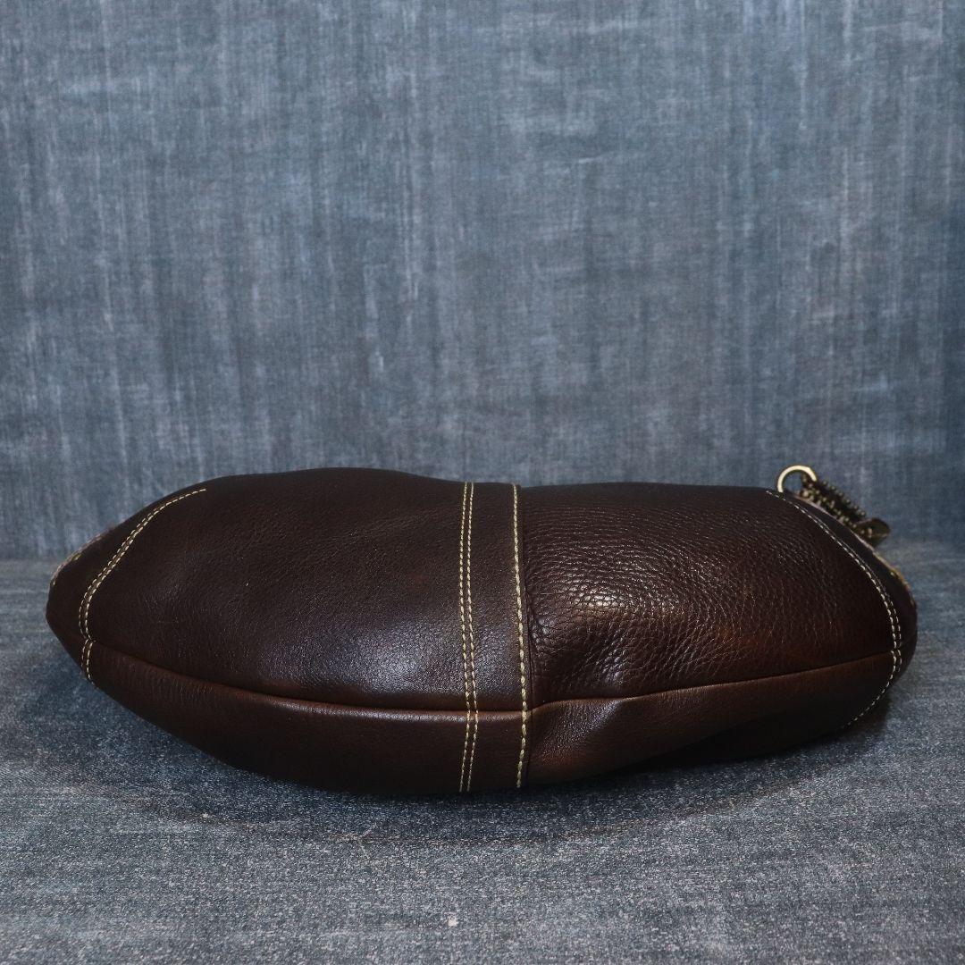 希少 COACH クロワッサン レザー ホーボー ワンショルダーバッグ